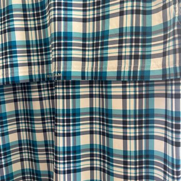NWOT Field and Stream size Large blue plaid fishing shirt. Vented. Great colors! - Picture 5 of 11